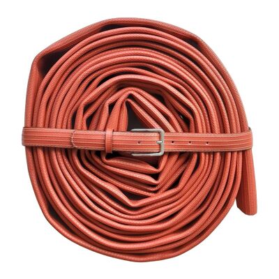 Brick red fire hose belt