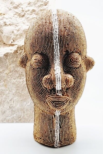 Cabeza de perla abstracta - Modelo pequeño - Oro blanco n ° 1