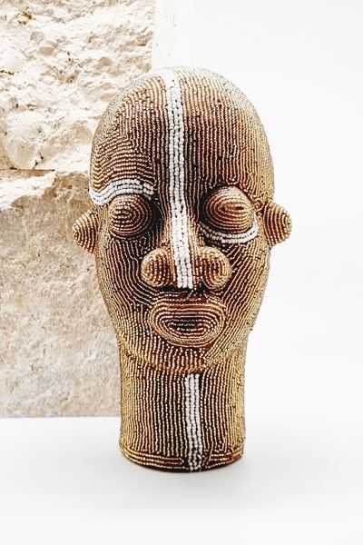 Cabeza de perla abstracta - Modelo pequeño - Oro blanco n ° 3