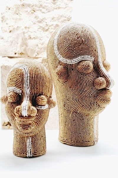 Cabeza de perla abstracta - Modelo mediano - Oro blanco n ° 3