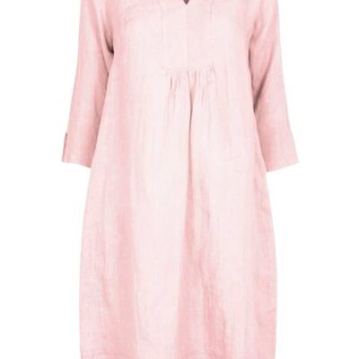 Lifestyle Regular Linen Tunic Dress Shell Pink