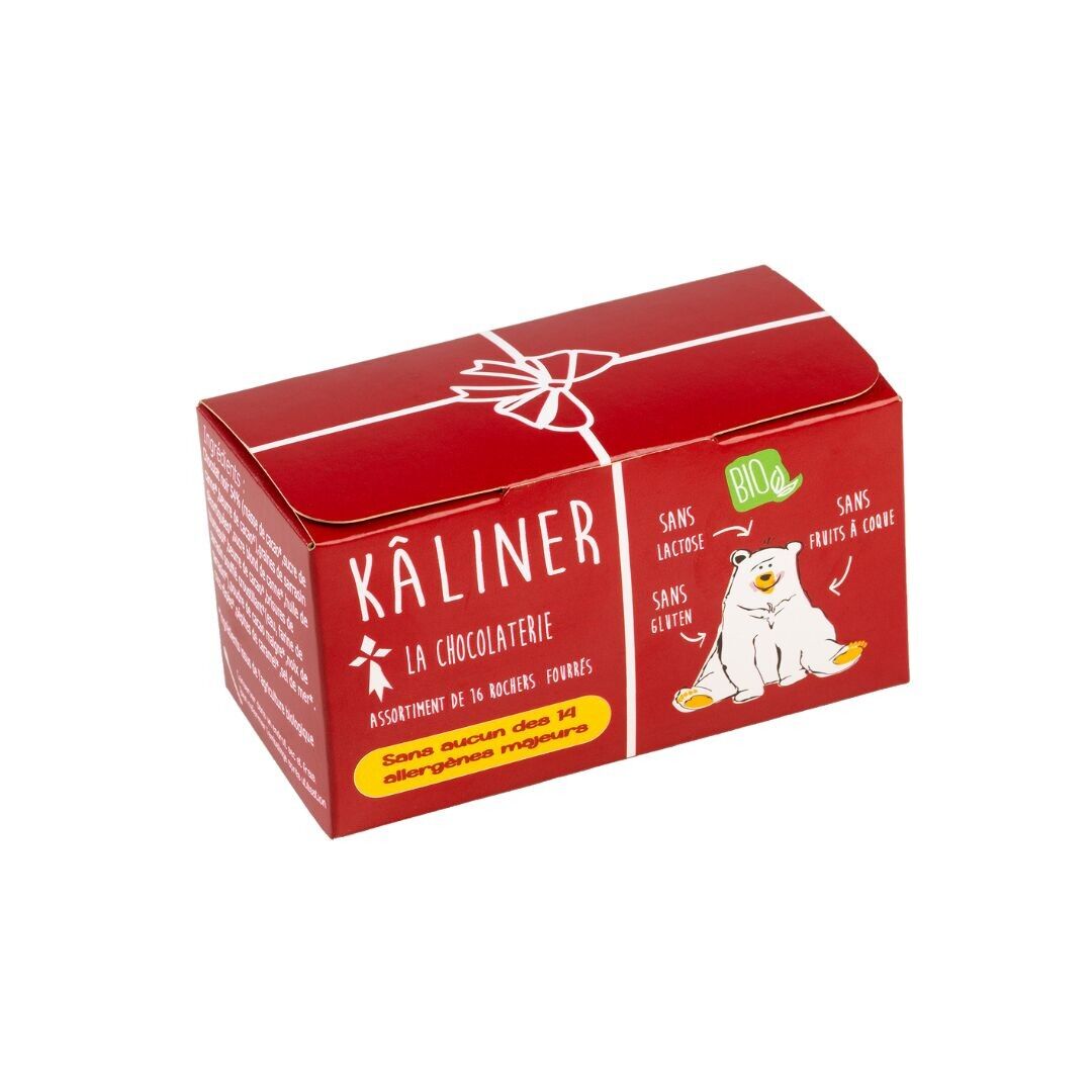 Assortment of 16 Chocolate Rocks - Organic, vegan, allergen-free - 175g | Kâliner