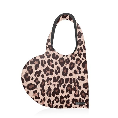 Borsa a spalla HEART - Stampata LEOPARD - FW25/26