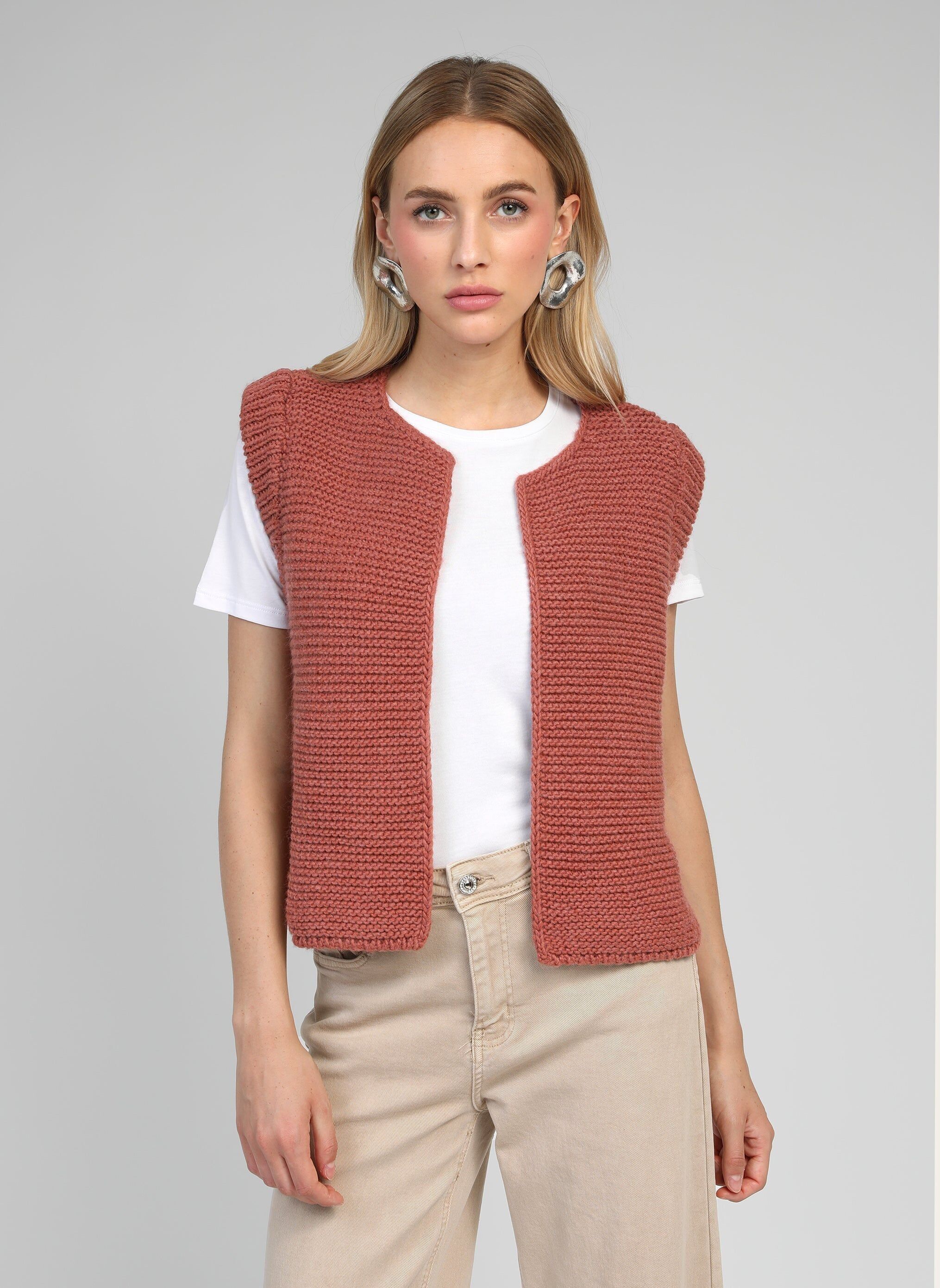 CARDIGAN SENZA MANICHE LEGRINGOU BLUSH