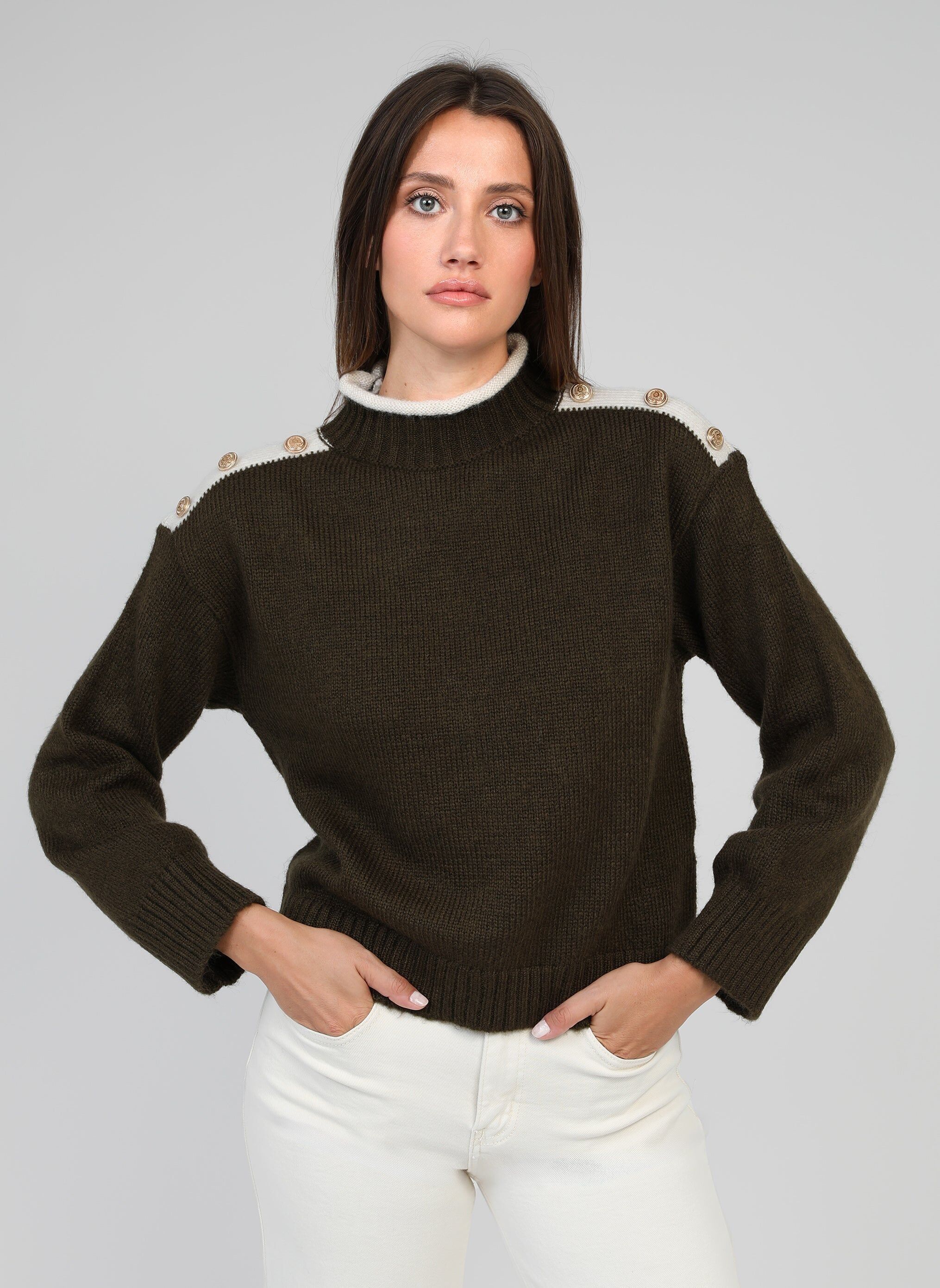 MAGLIONE LOUKI color cachi