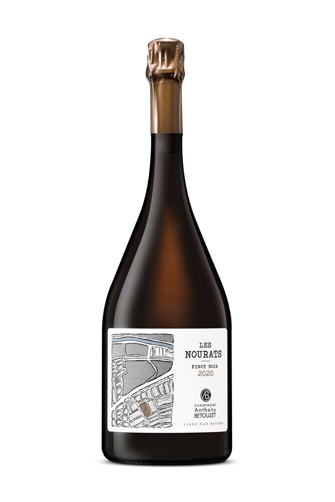 Champagne Les Nourats 100% Pinot Noir millésime 2020 Magnum en coffret bois