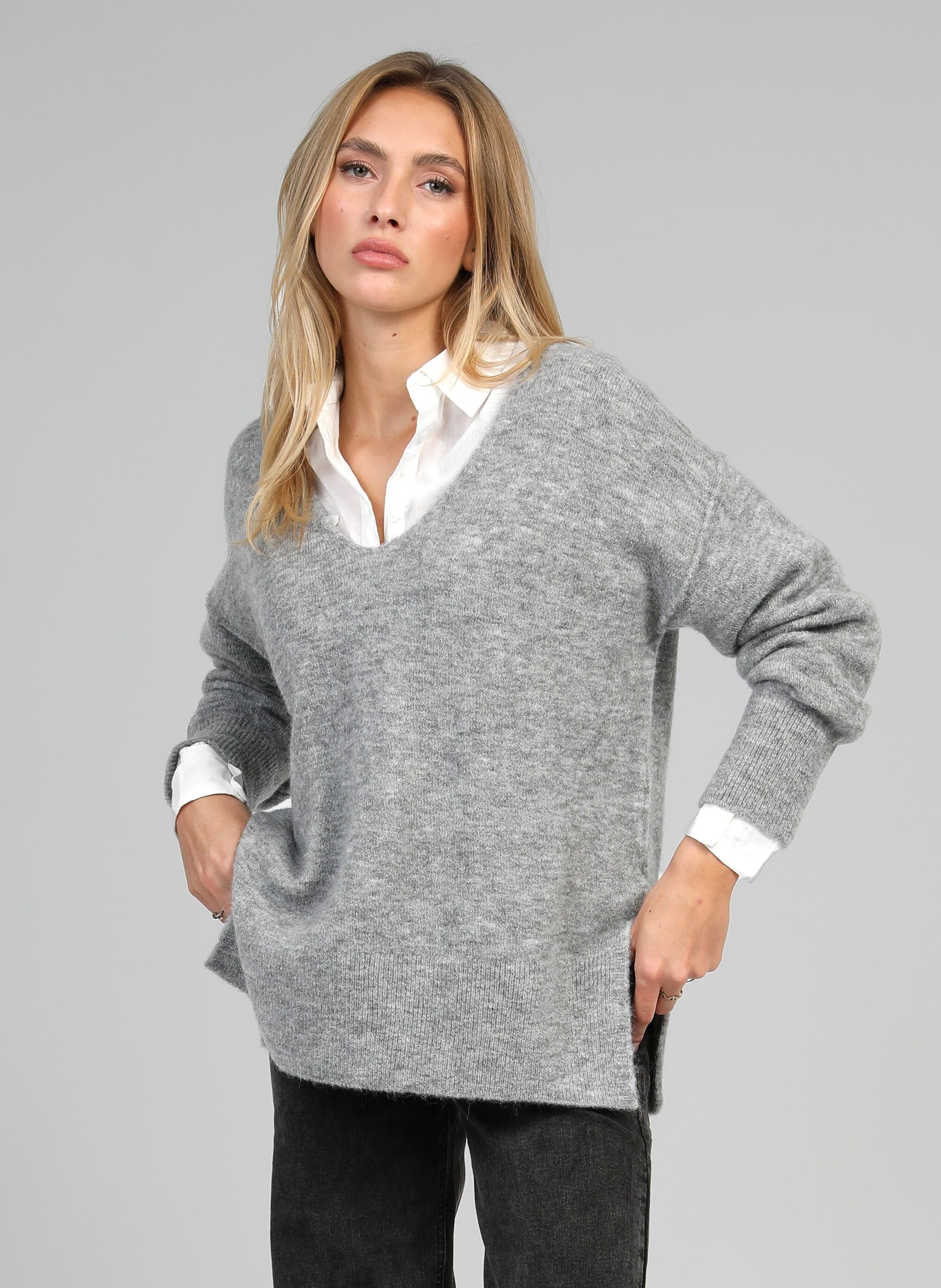 Maglione grigio mélange LIVYA