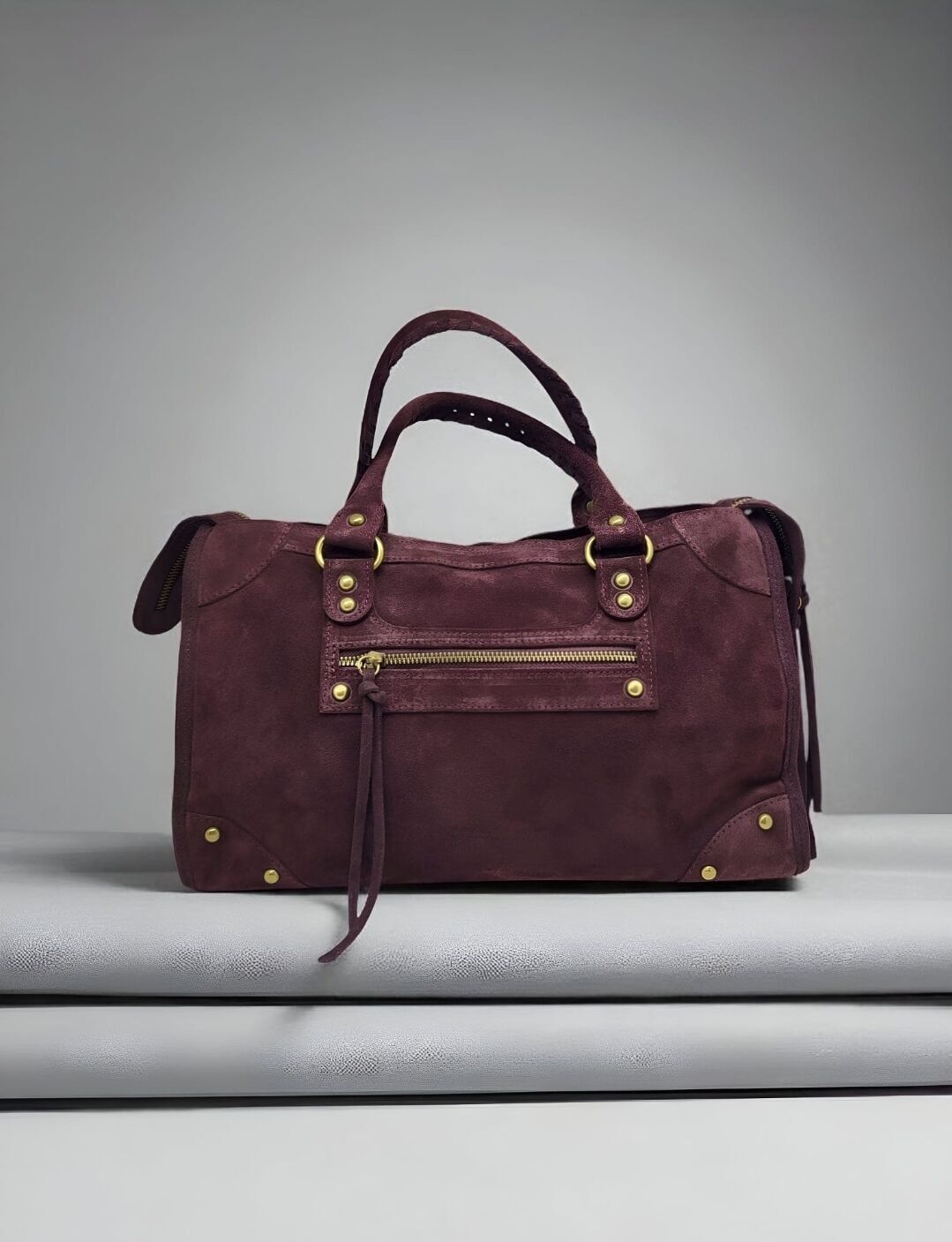 Borsa in pelle BIBI Bordo
