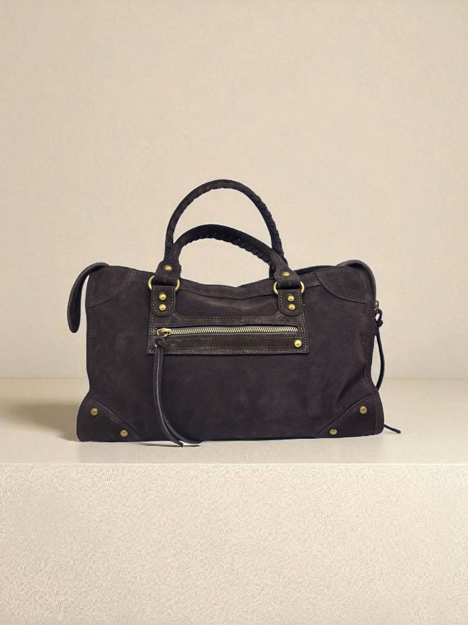 Sac à main cuir BIBI Choco