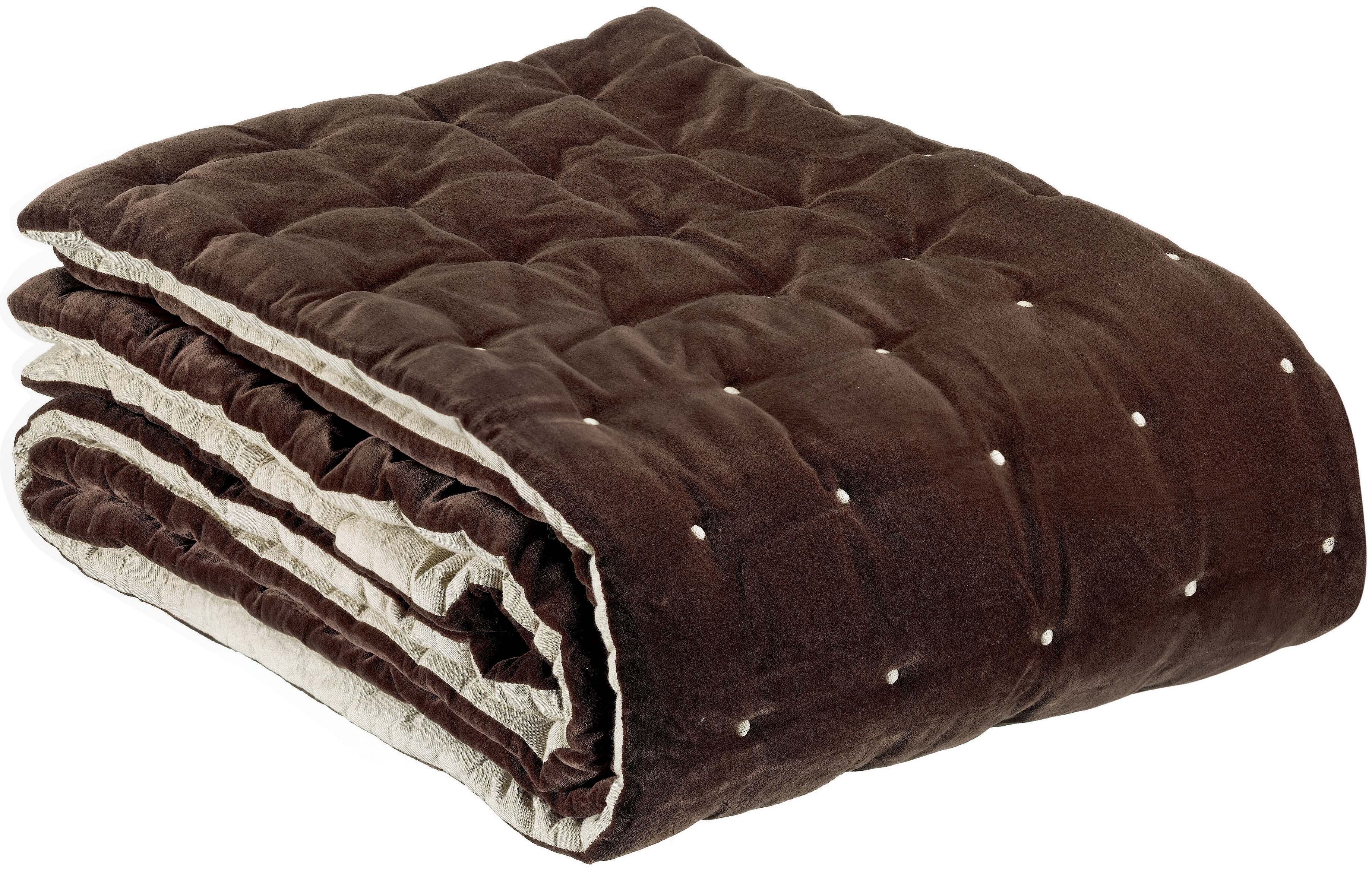 Chemin de lit uni Elise Ébène 90 x 240