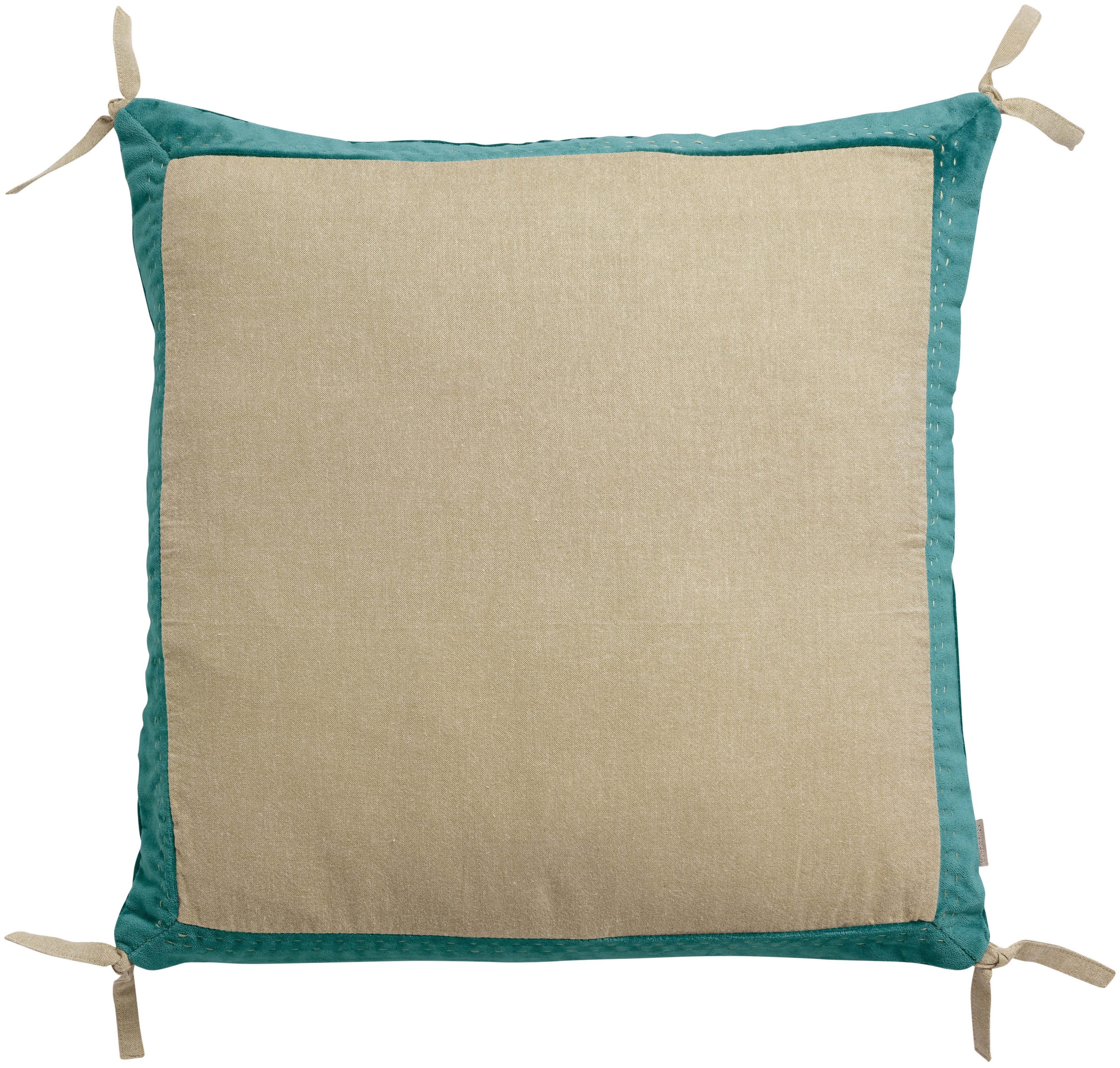 Cuscino Elise Chambray Grigio Verde 45 x 45