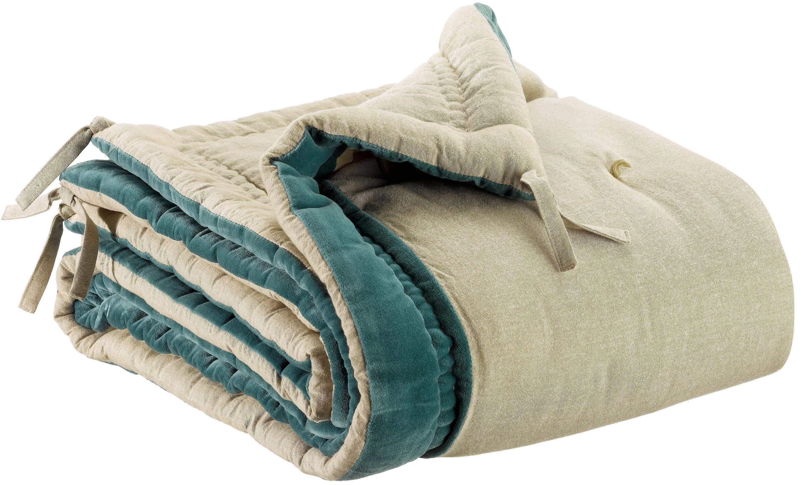 Trapunta Elise Chambray Verdigris 80 x 180