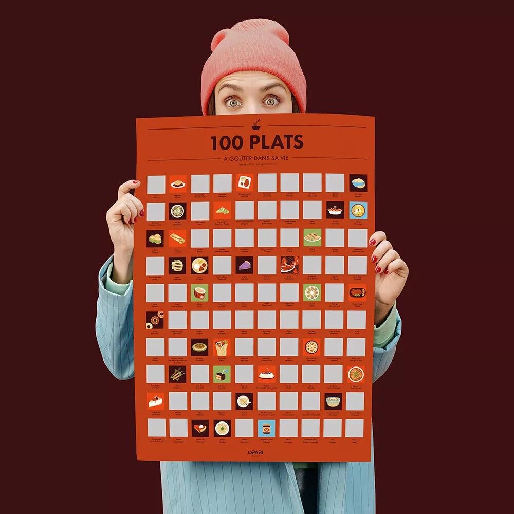 Scratch-Off Poster: 100 Dishes to Try in Your Life