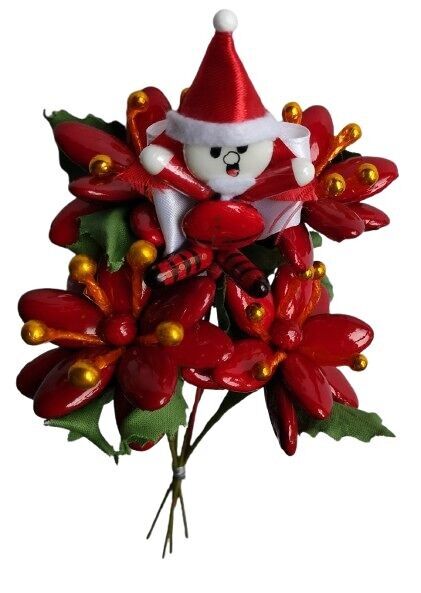 Ramo de estrellas y Papá Noel en grageas de chocolate negro