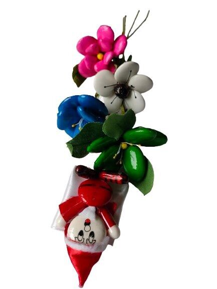 Ramo de Papá Noel en grageas de chocolate