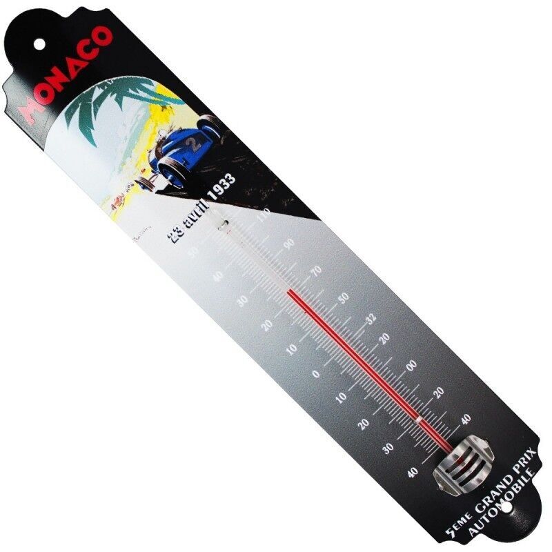 Domed metal thermometer, height 28/30cm: GRAND PRIX DE MONACO 1933