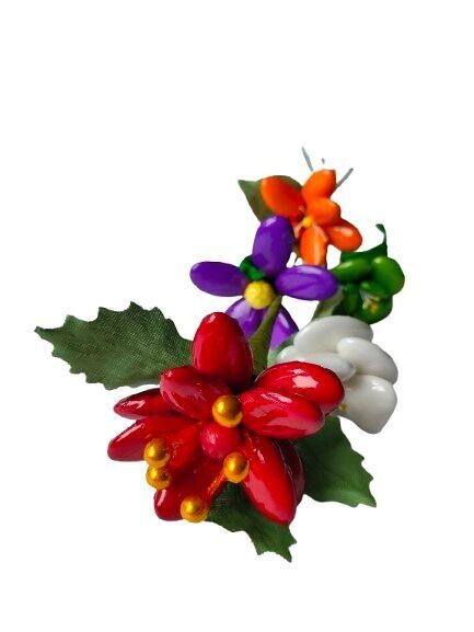 Ramo navideño de esperanza en grageas de chocolate