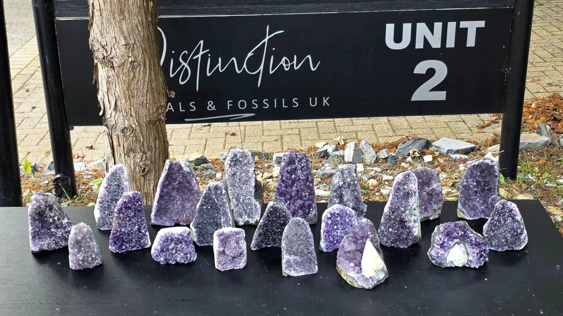 Base di cristallo di ametista tagliata di qualità mista, lotto da 10 kg