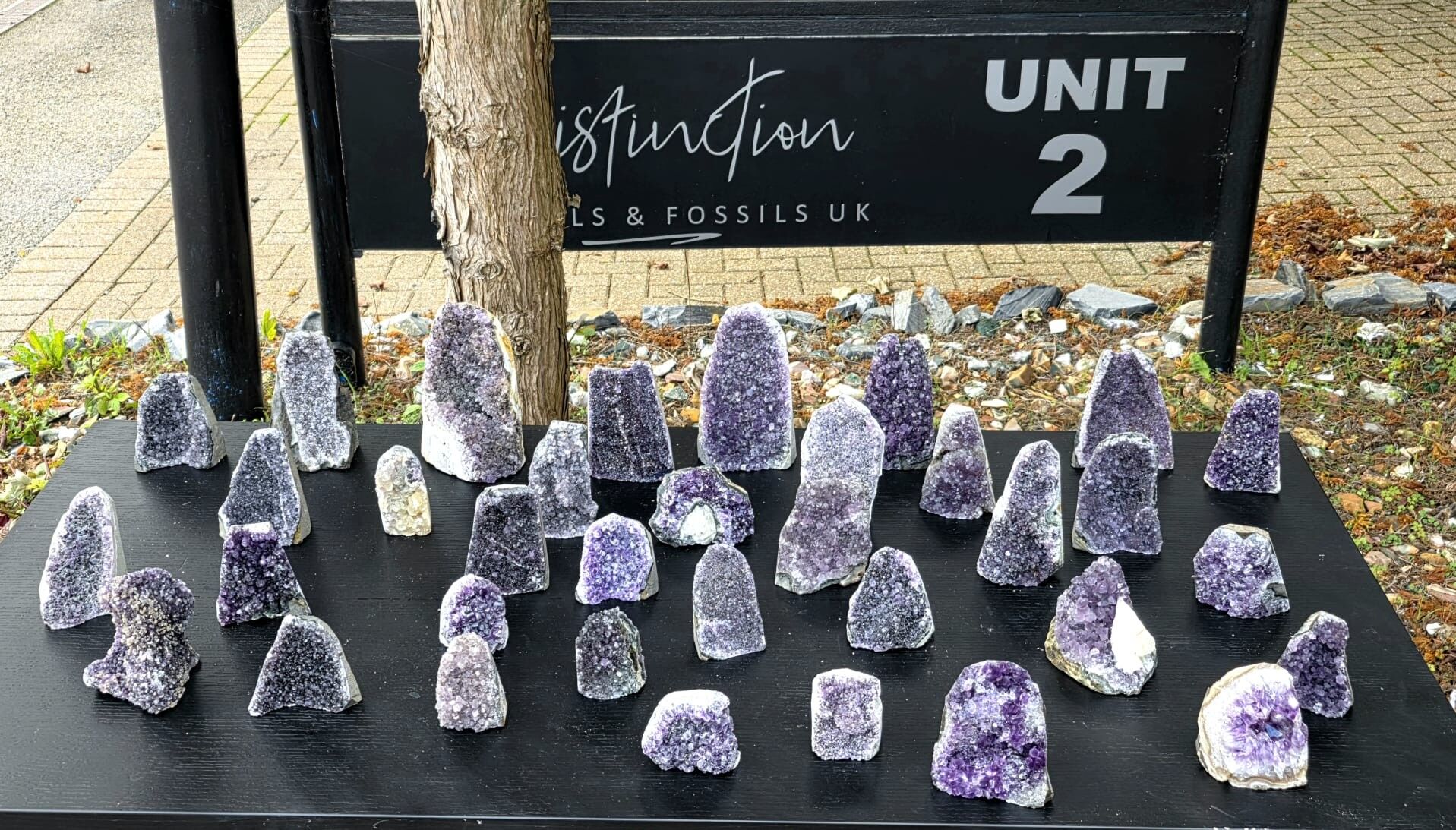 Base di cristallo di ametista tagliata di qualità mista, lotto da 20 kg