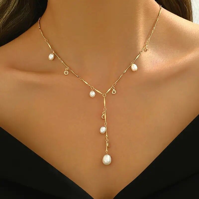 Collier minimaliste en Y - Collier pendentif français