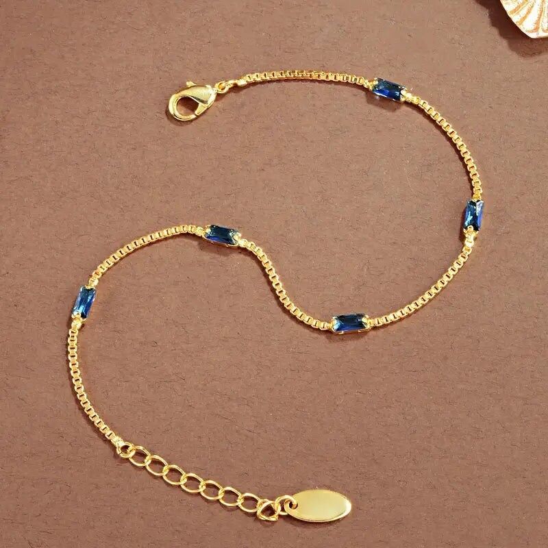 Zirkonia Kettenarmband Damen - Eleganter Alltagsschmuck