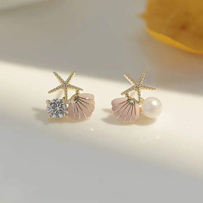 Pendientes de concha - Joyería náutica vintage