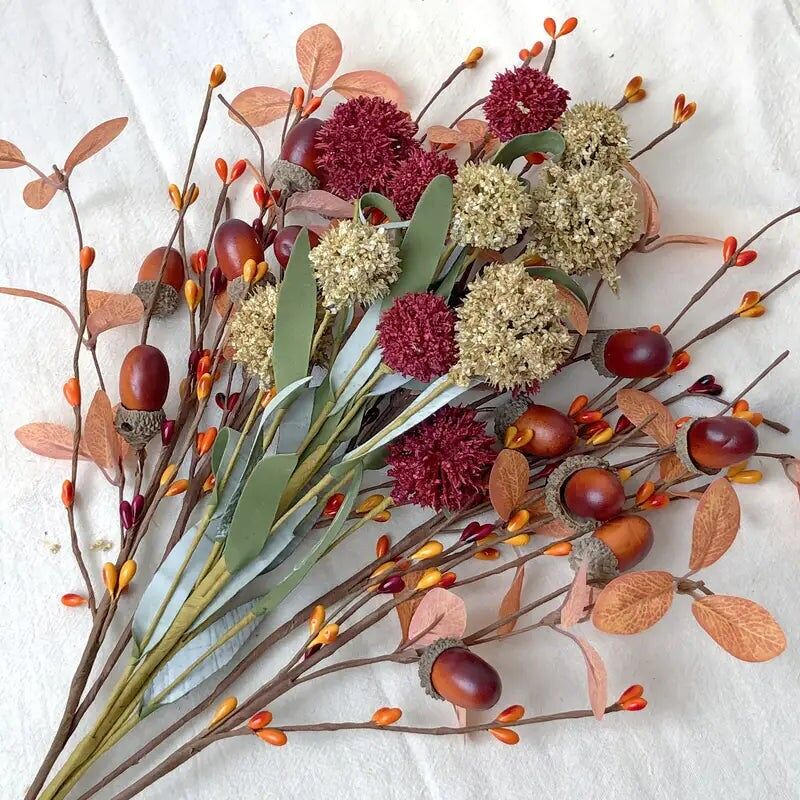 Autumn Hydrangea Artificial Flowers - DIY Thanksgiving Decor