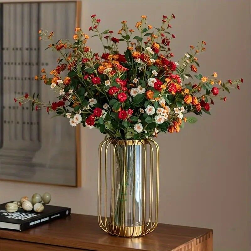 Mixed Color Artificial Roses - Realistic Fake Flowers Wedding Decor