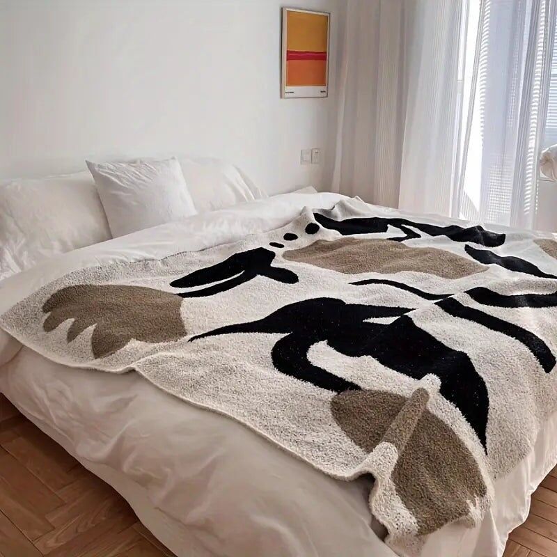Geometric Throw Blanket - Soft, Warm, Lightweight - Couch, Bed, Travel