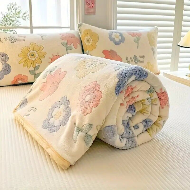 Tropical Throw Blanket - Machine Washable, Stain Resistant