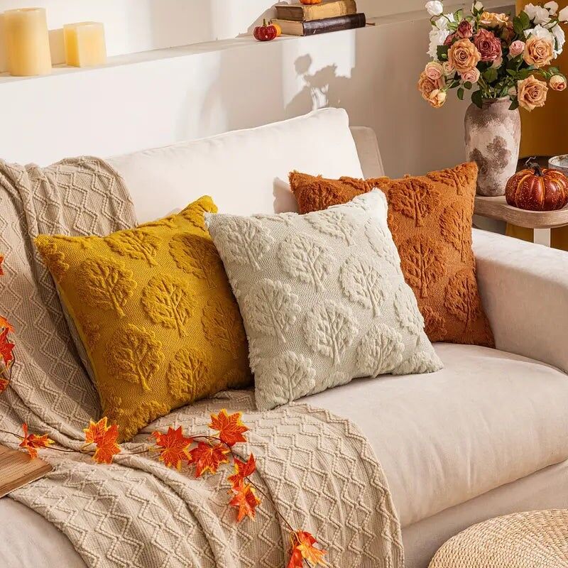 Copricuscini a forma di scoiattolo 45x45 cm - Federe per cuscini per decorazioni autunnali