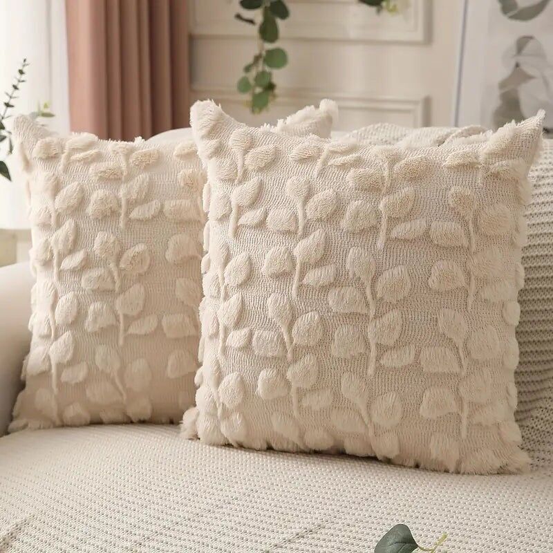 Copricuscini in eucalipto 18x18 - Set di cuscini da tiro in stile fattoria