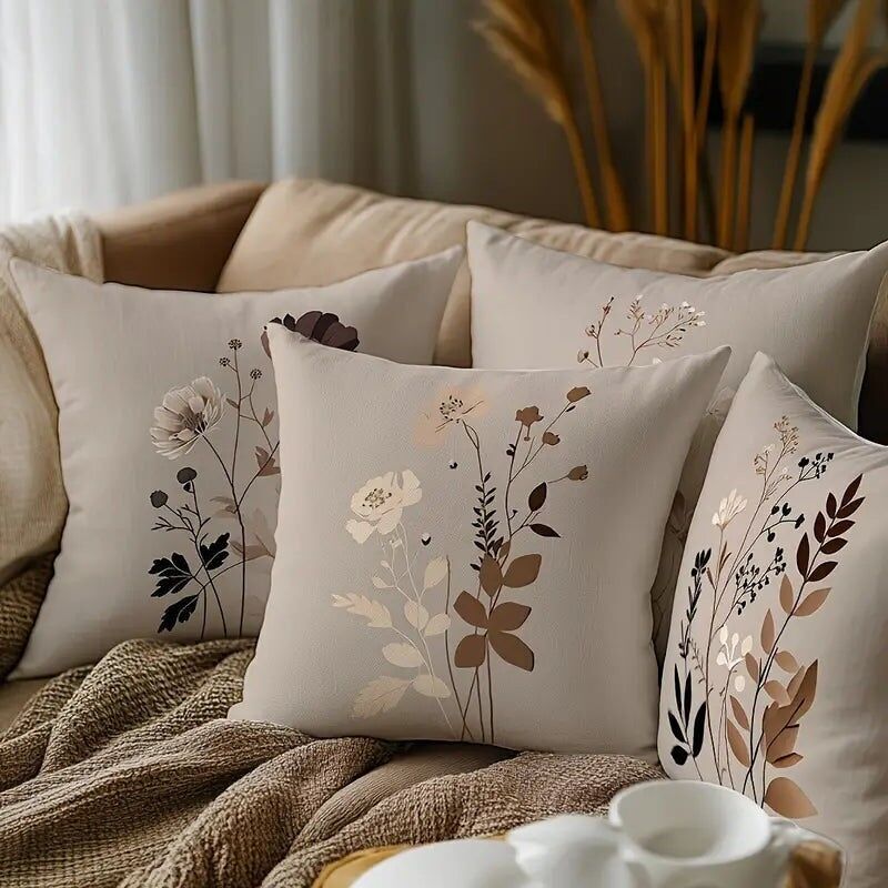 Pattern Pillow Covers 4-Pack - Sofa & Home Decor, Washable
