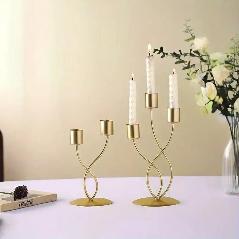 Romantischer Vintage-Kerzenständer – für bis zu 3 Kerzen.5 Zoll groß