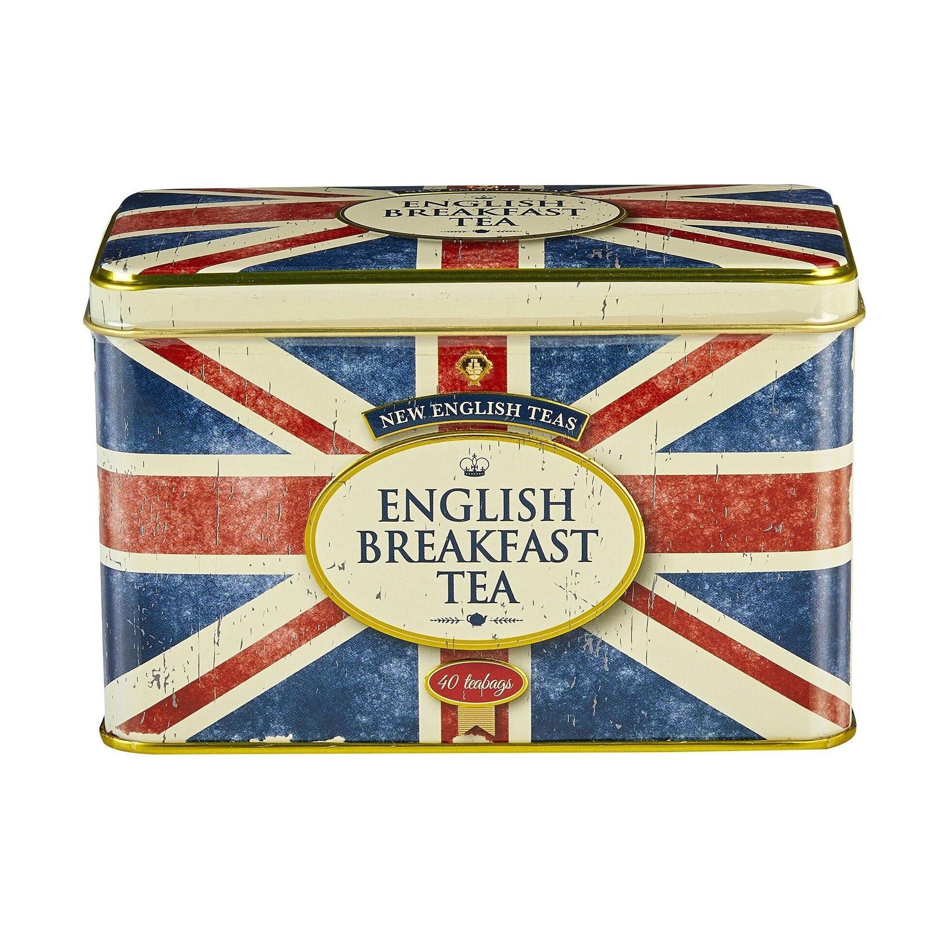 Scatola da tè Union Jack con 40 bustine di tè English Breakfast