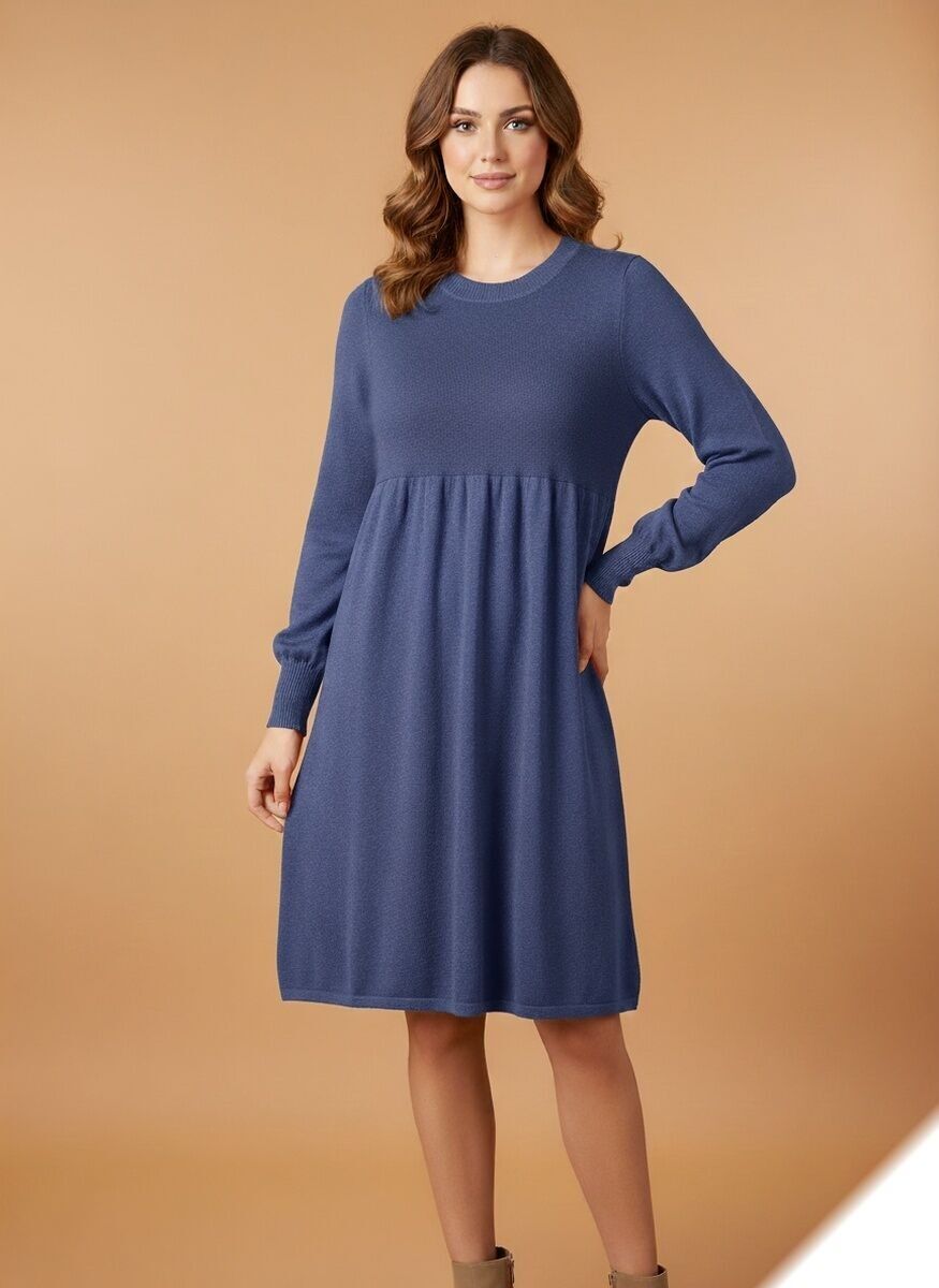 Suéter suave y liso de cuello redondo - 1080 - Lusa Mode