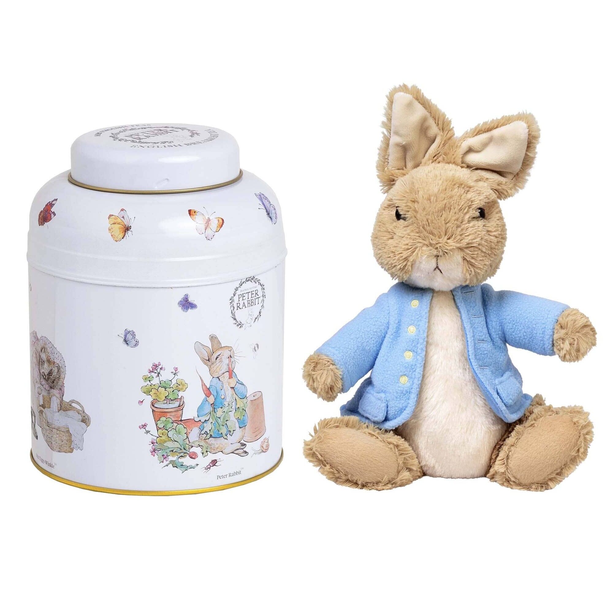 Set regalo Peter Rabbit con scatola da tè e peluche