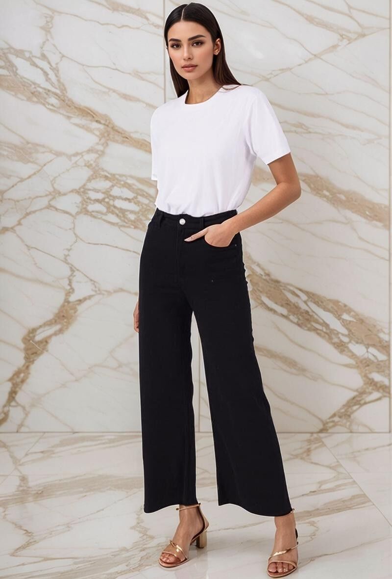 Jeans ohne Vordertasche, nahtlose Seite, 102cm - L8801-1 - Lusa Mode