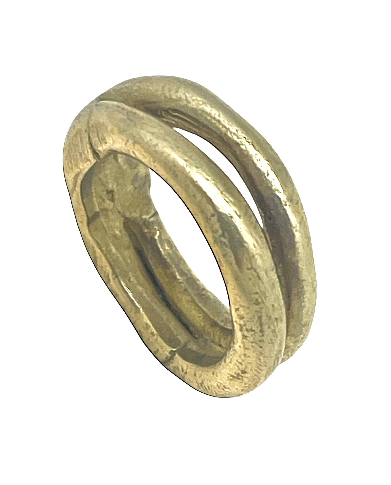 Anello singolo Duplo in ottone placcato oro