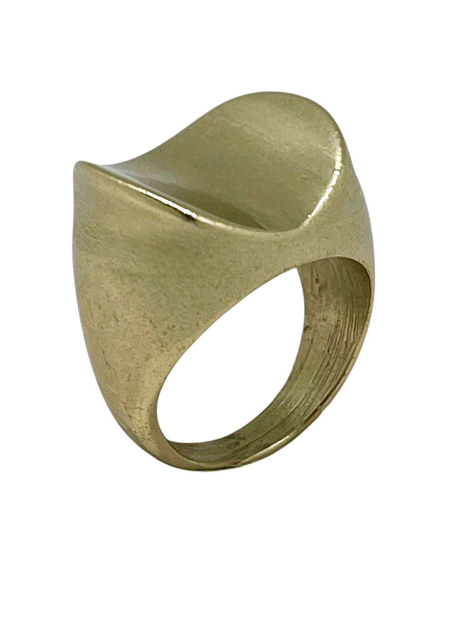 Anello My Curve in ottone placcato oro