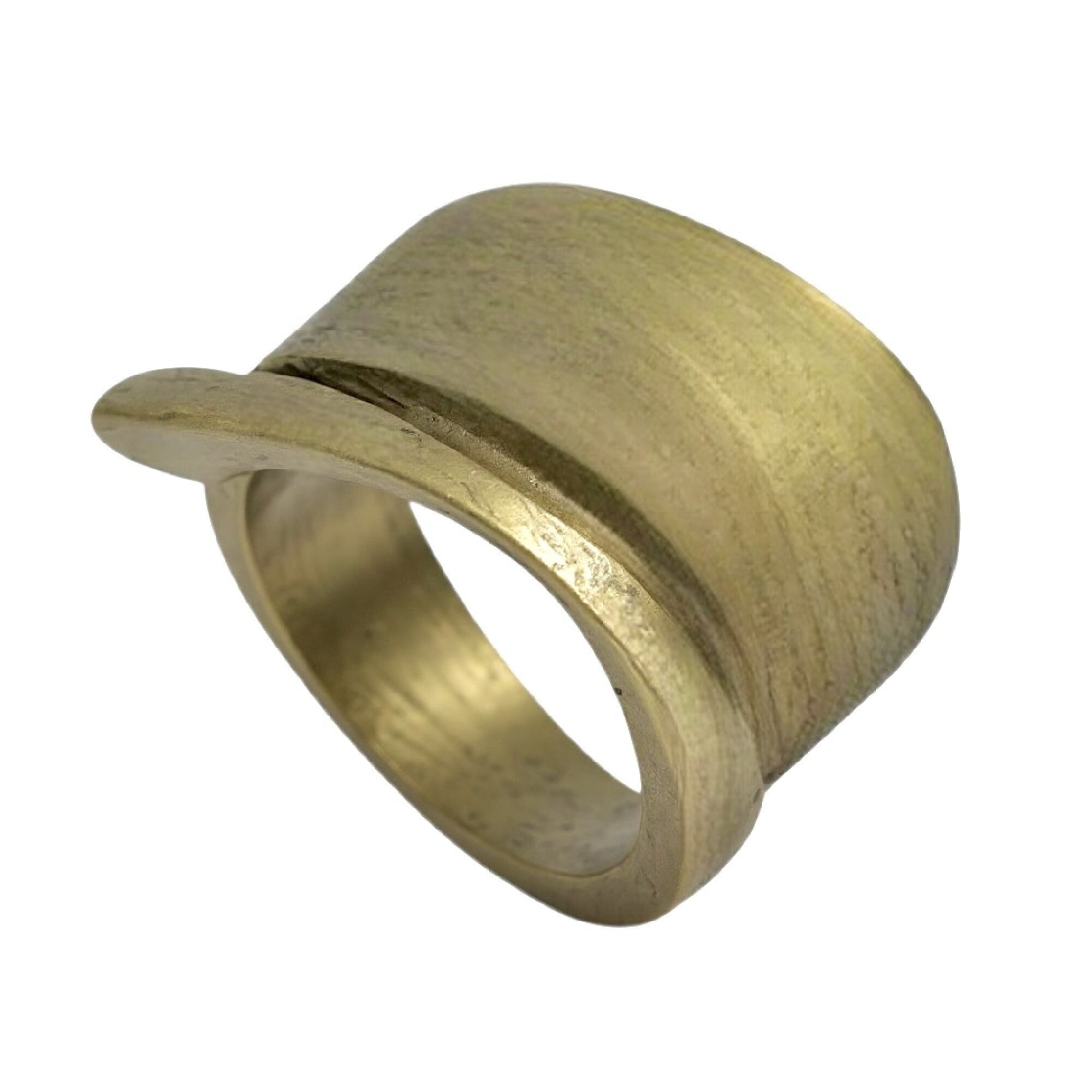 Anello Twister in ottone placcato oro
