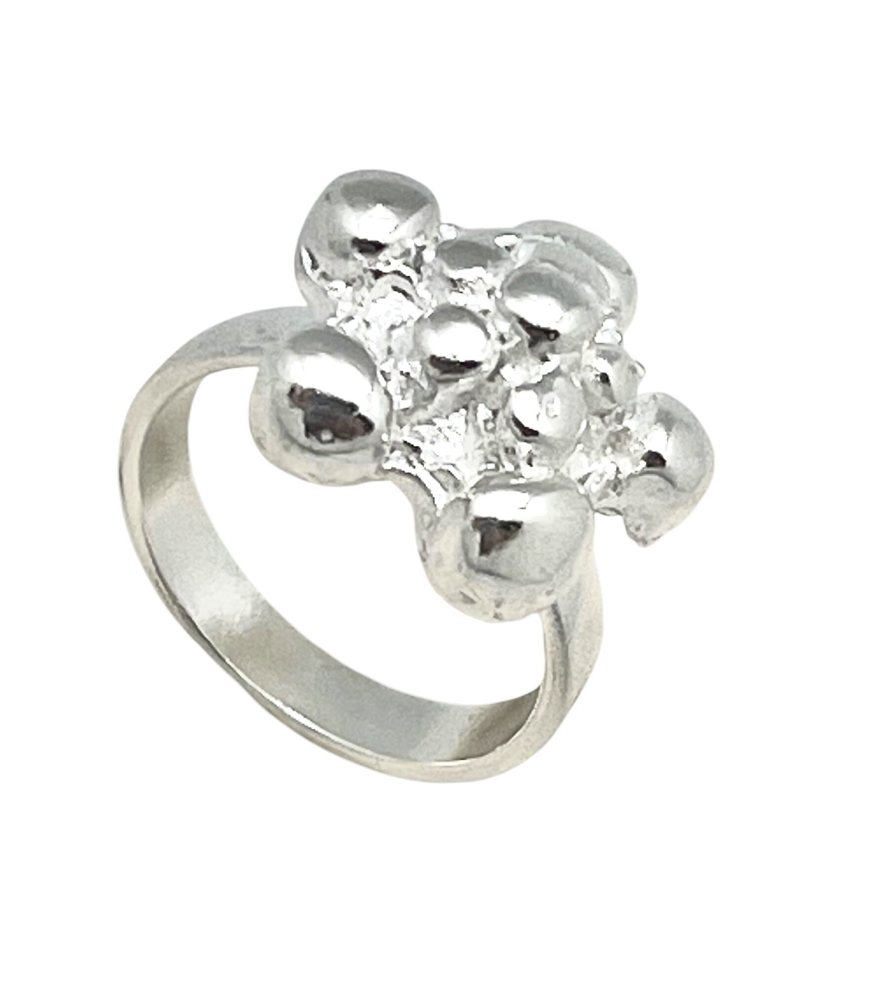 Anello Bubles Flower in argento 10µ