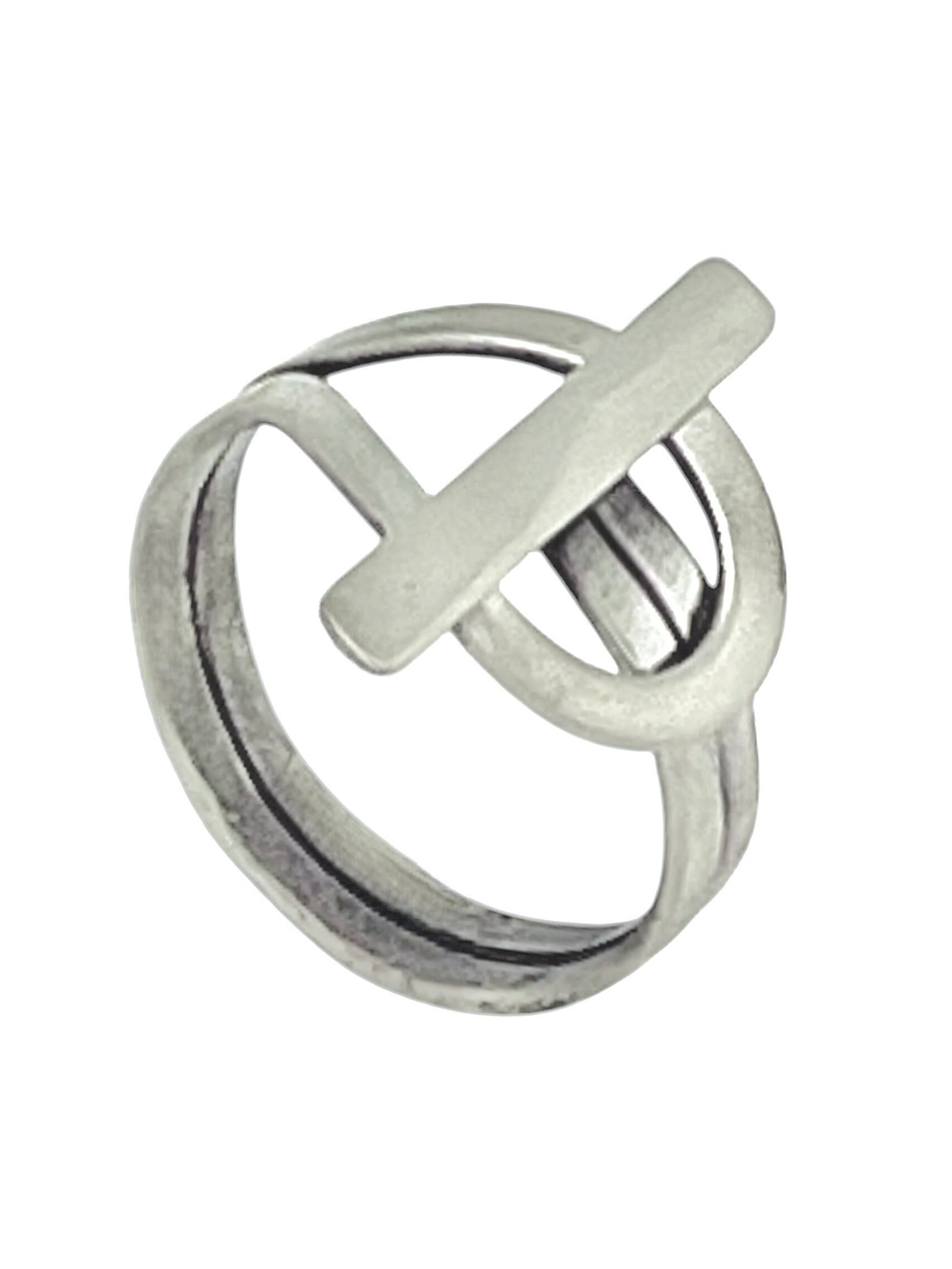 Chiusura ad anello in ottone placcato argento sterling 10µ