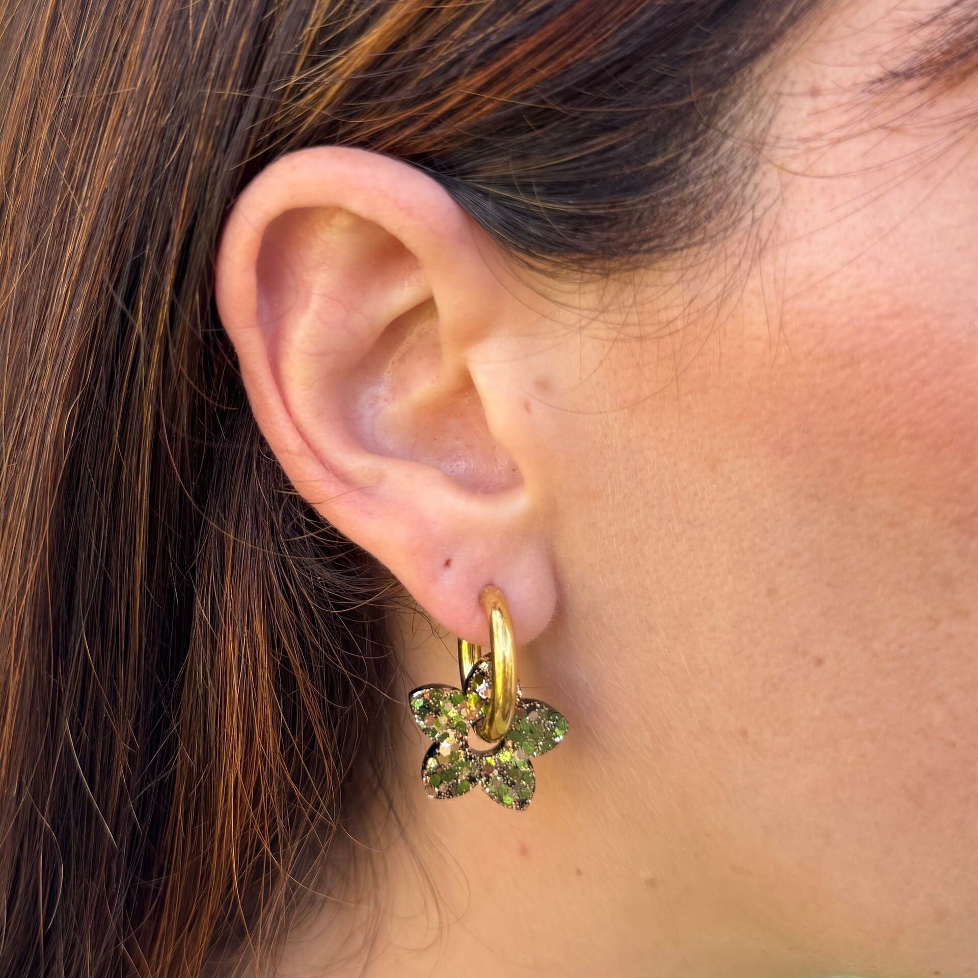 Tiare Mix Oliven-Creolen