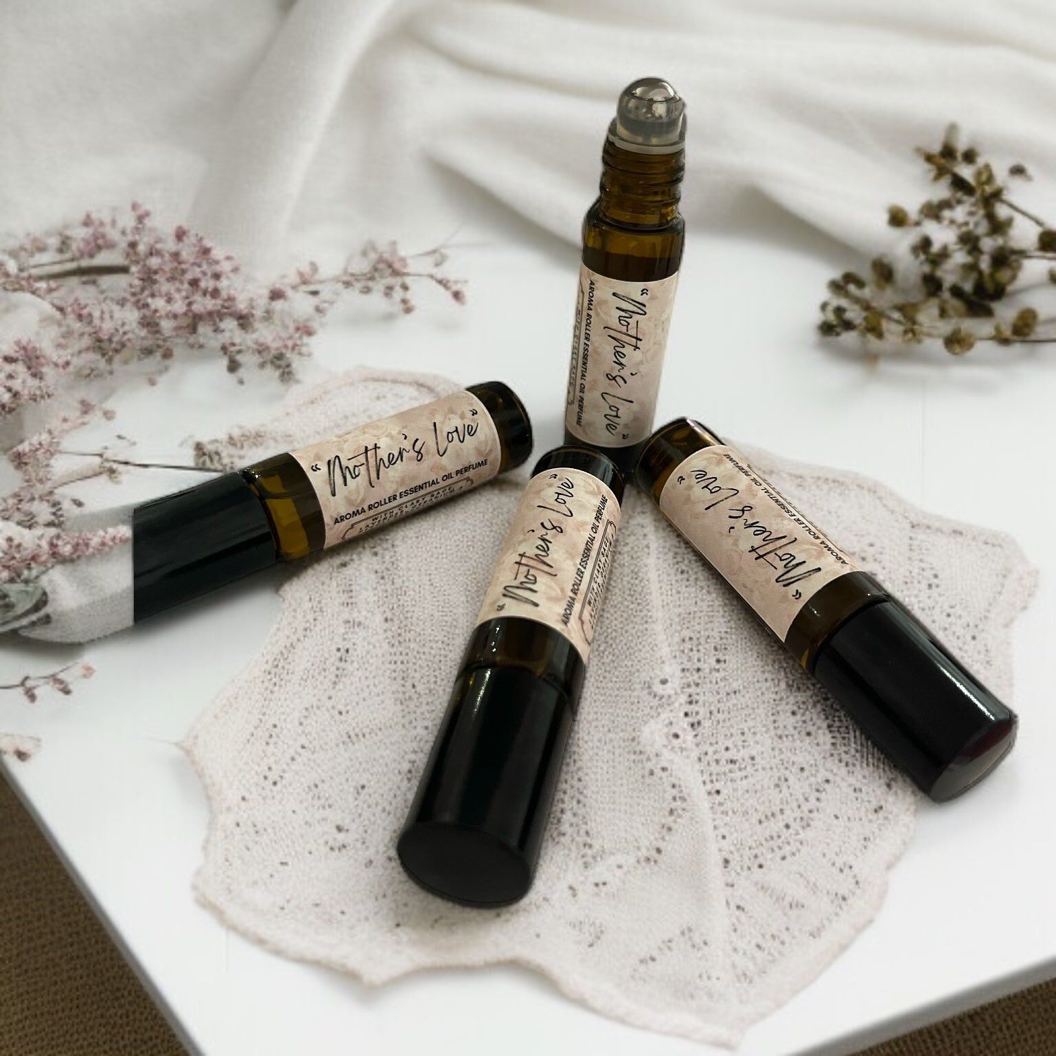 Mezclas de aceites esenciales para aliviar el estrés con rodillo de puntos de pulso