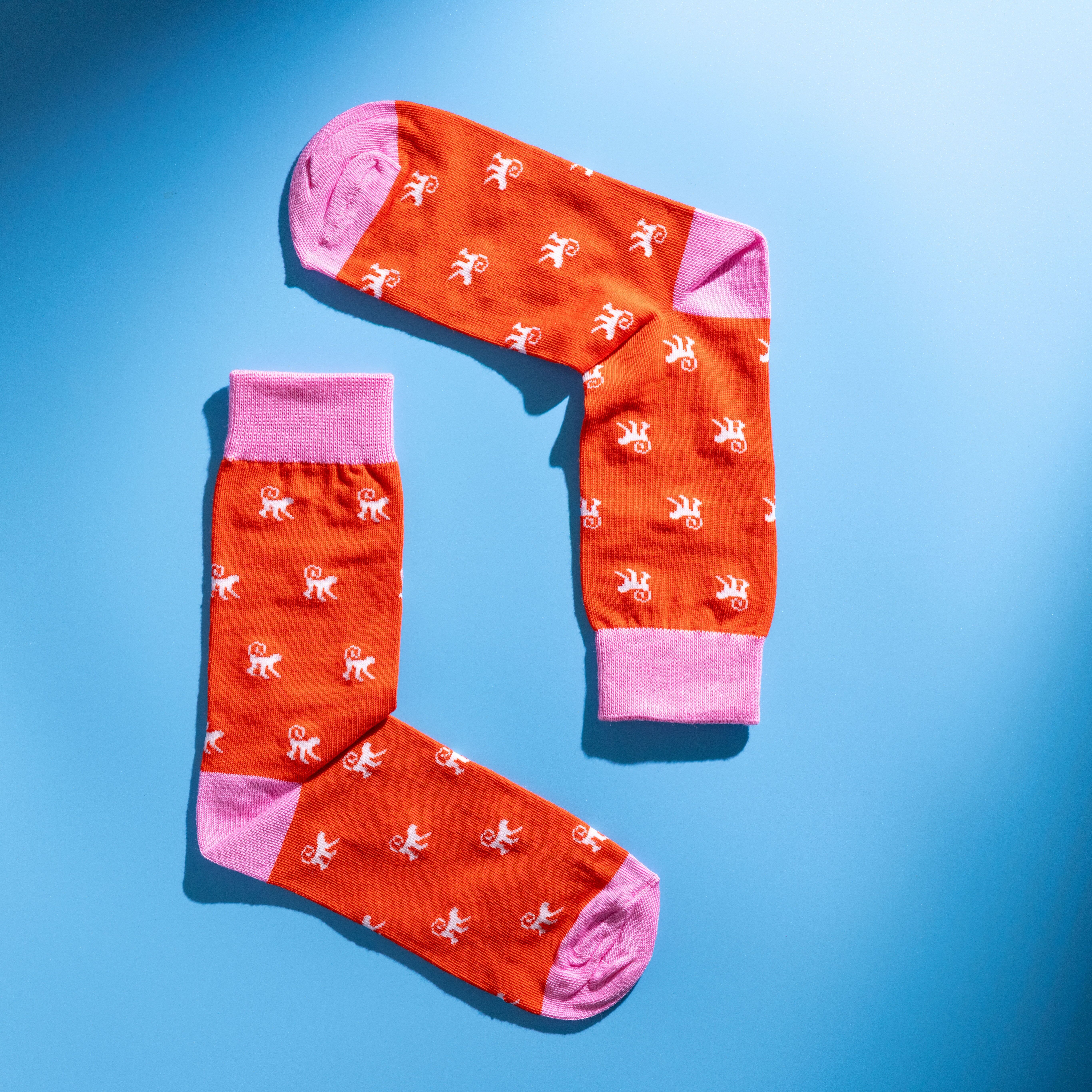 Chaussettes de luxe colorées en forme de singe pour hommes | Coton égyptien de qualité supérieure | Motif bleu et vert | Cadeau pour lui | Taille 6 pour hommes au Royaume-Uni.5-11 | Chaussettes fantaisie à motifs animaliers | Indien