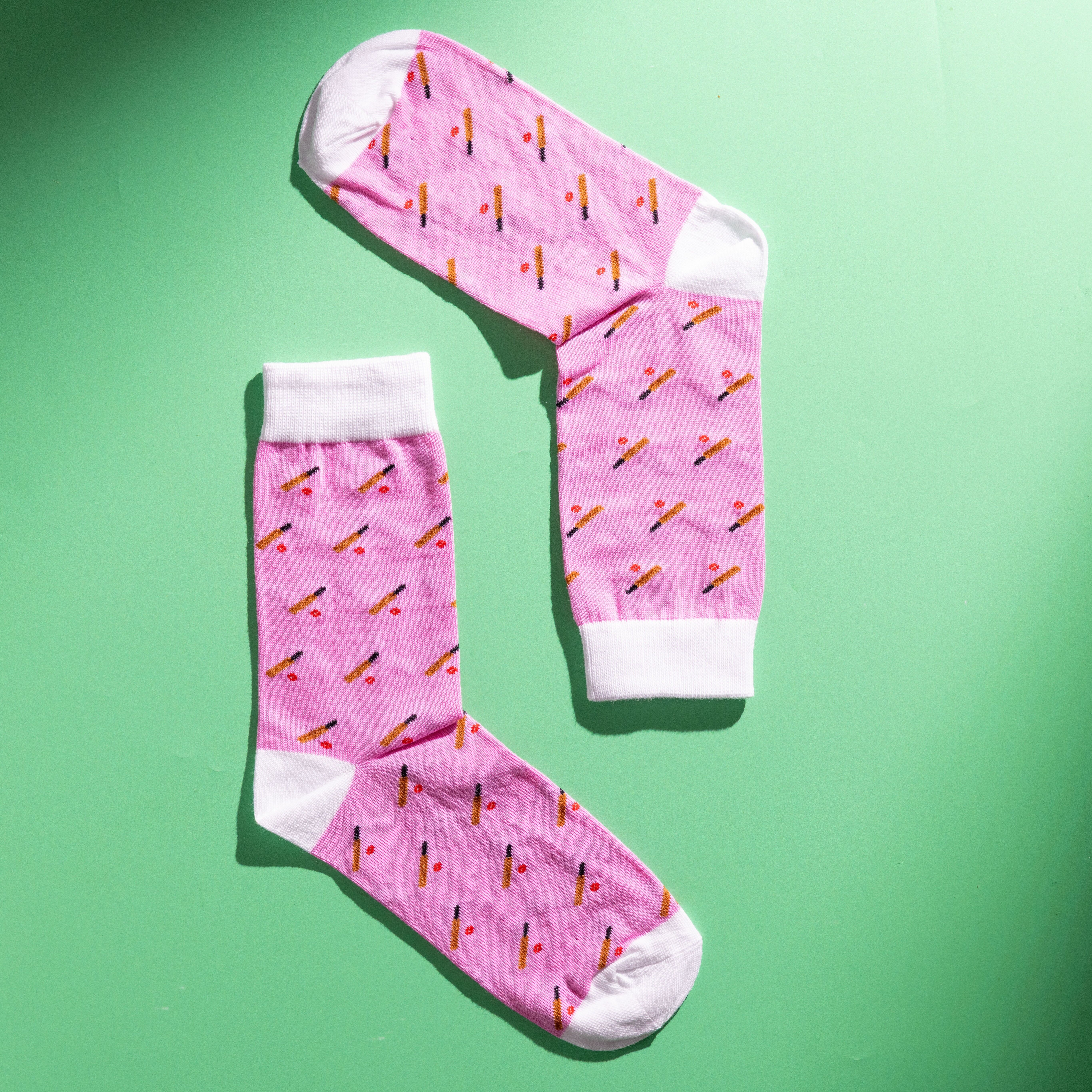 Chaussettes de cricket colorées de luxe pour hommes | Coton égyptien de qualité supérieure | Motif bleu et vert | Cadeau pour lui | UK Hommes 6.5-11 | Chaussettes fantaisie à motif sport | Indien