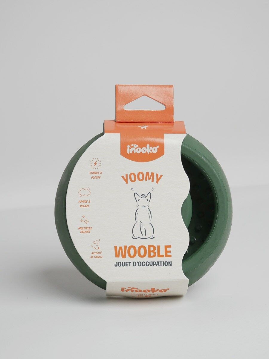 inooko - Yoomy Wobble - Dog Activity Toy - Green Christmas Edition