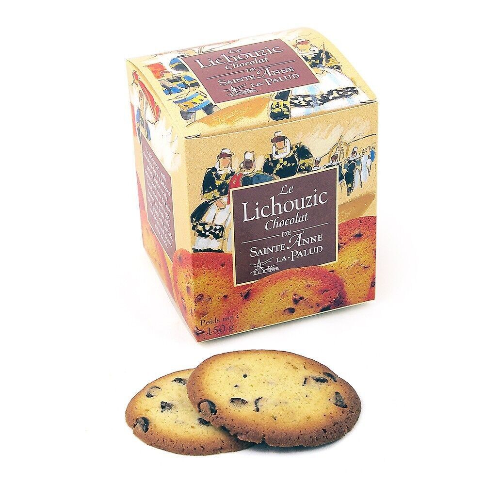 Caja de cartón con chips de chocolate "LE LICHOUZIC"