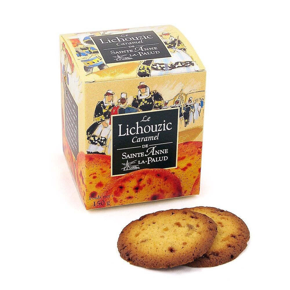 Estuche de cartón con chips de caramelo "LE LICHOUZIC"